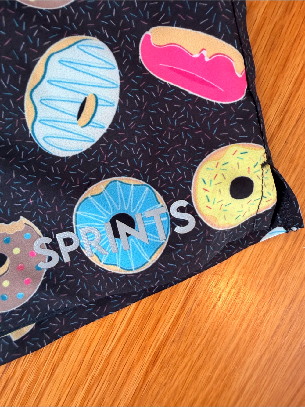 Sprints Mens Avigate 5" Fusion Short Donuts Black & Multicolor High Waist Size L - Picture 6 of 13